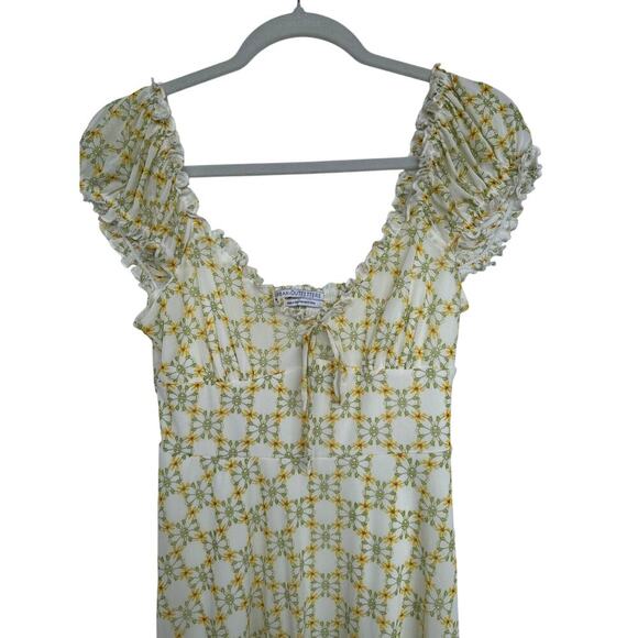 Urban Outfitters Mesh Floral Milkmaid Dress, NWOT - Picture 2 of 6